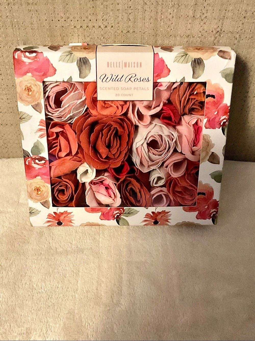 Belle Maison Wild Roses Scented Soap Petals Floral Soap Petals NWT